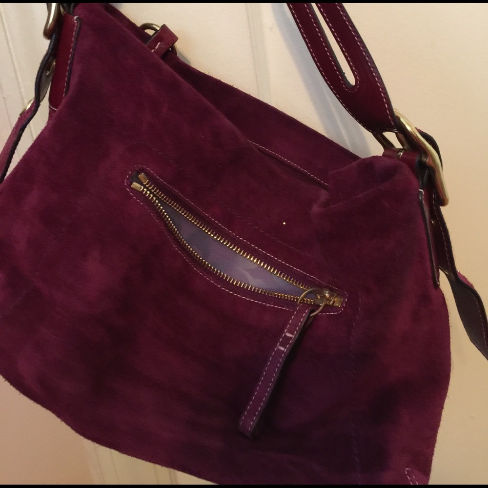 Coach suede handbag.